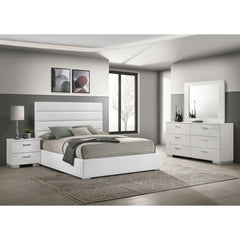Dulcey White High Gloss 4-piece Queen Bedroom Set