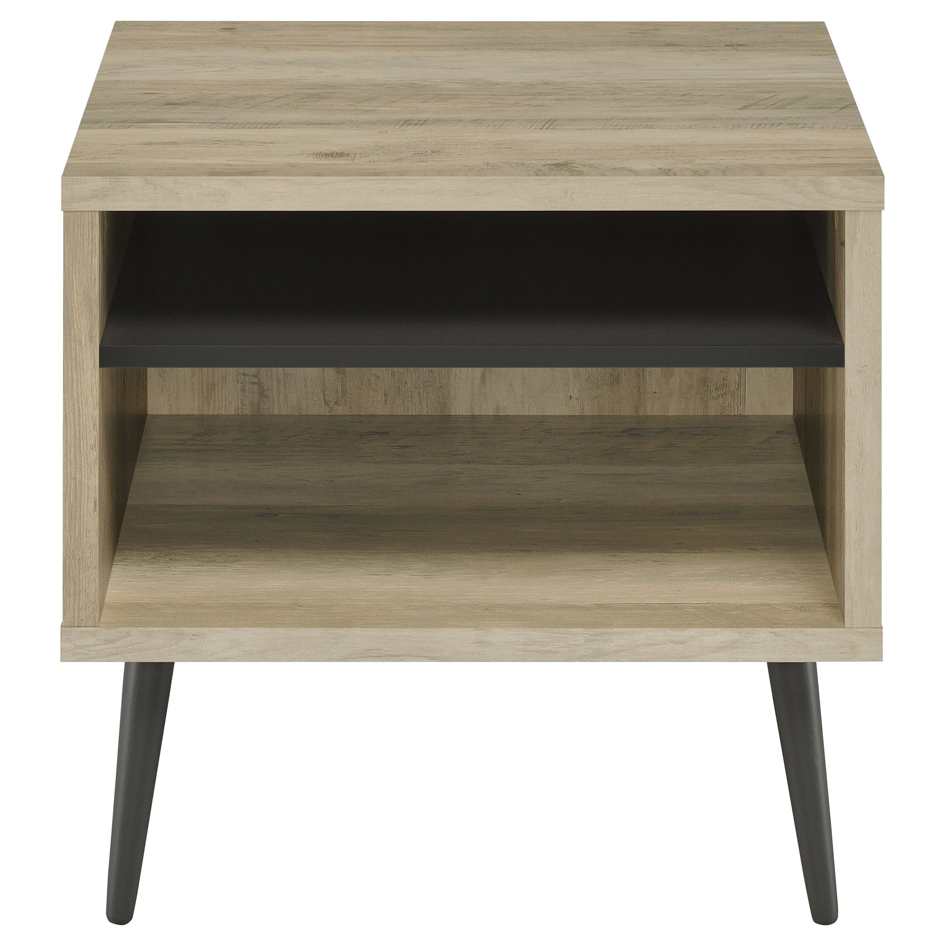 Balboa Distressed Pine Square Engineered Wood Side End Table