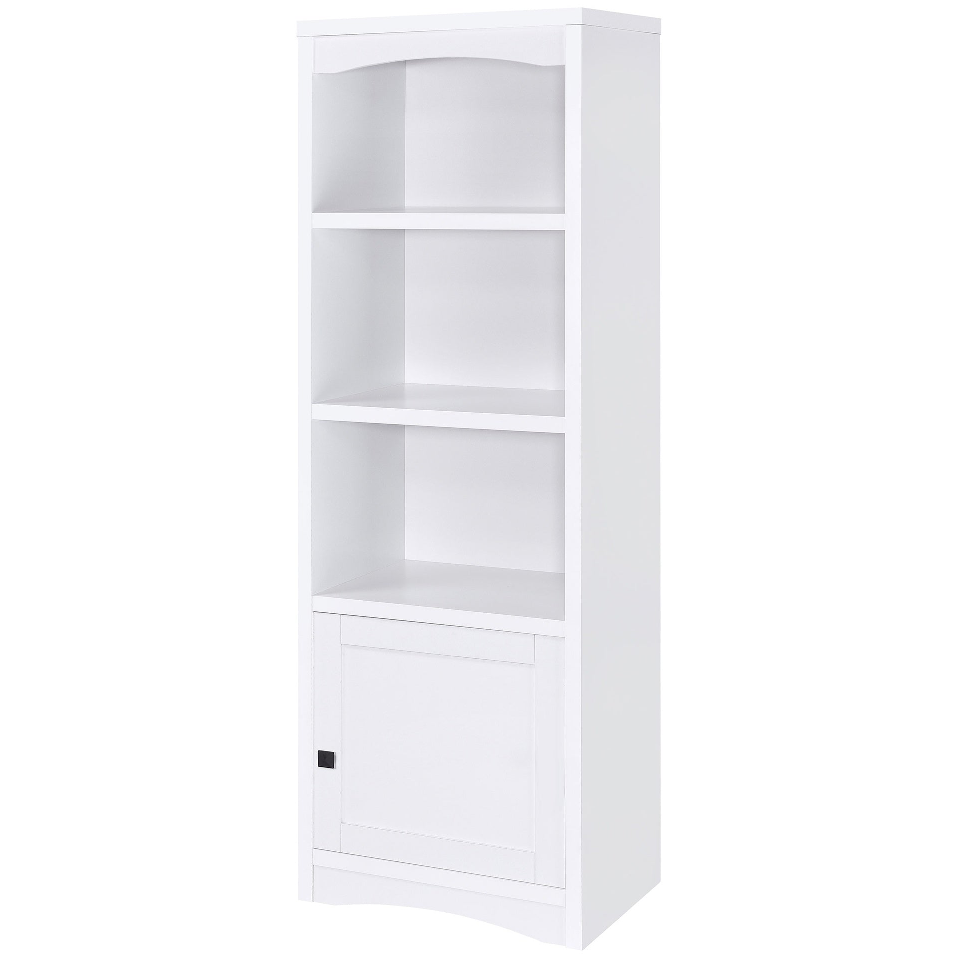 Stott White 3-shelf Engineered Wood Media Tower