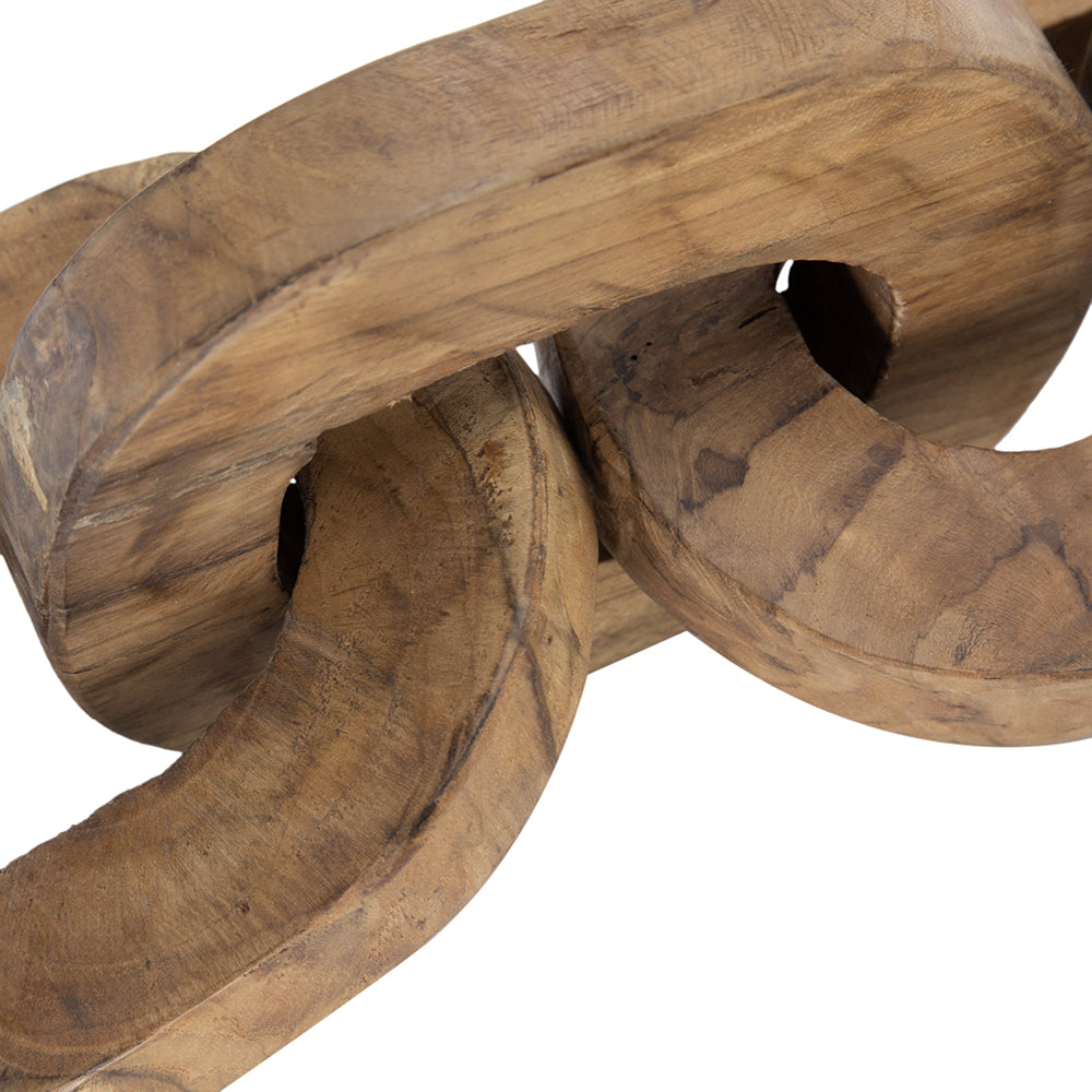 S/2 1.6x5.1x19.7" Decorative Teak Chain Decor