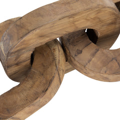 S/2 1.6x5.1x19.7" Decorative Teak Chain Decor