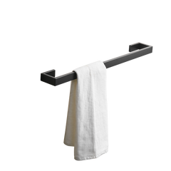 Bathroom Towel Bar, 24 Inch Towel Racks for Bathroom Wall Mounted, Heavy Duty Hand Towel Holder Organizer, Modern Home Towel Rod, Matte Black Single Bar