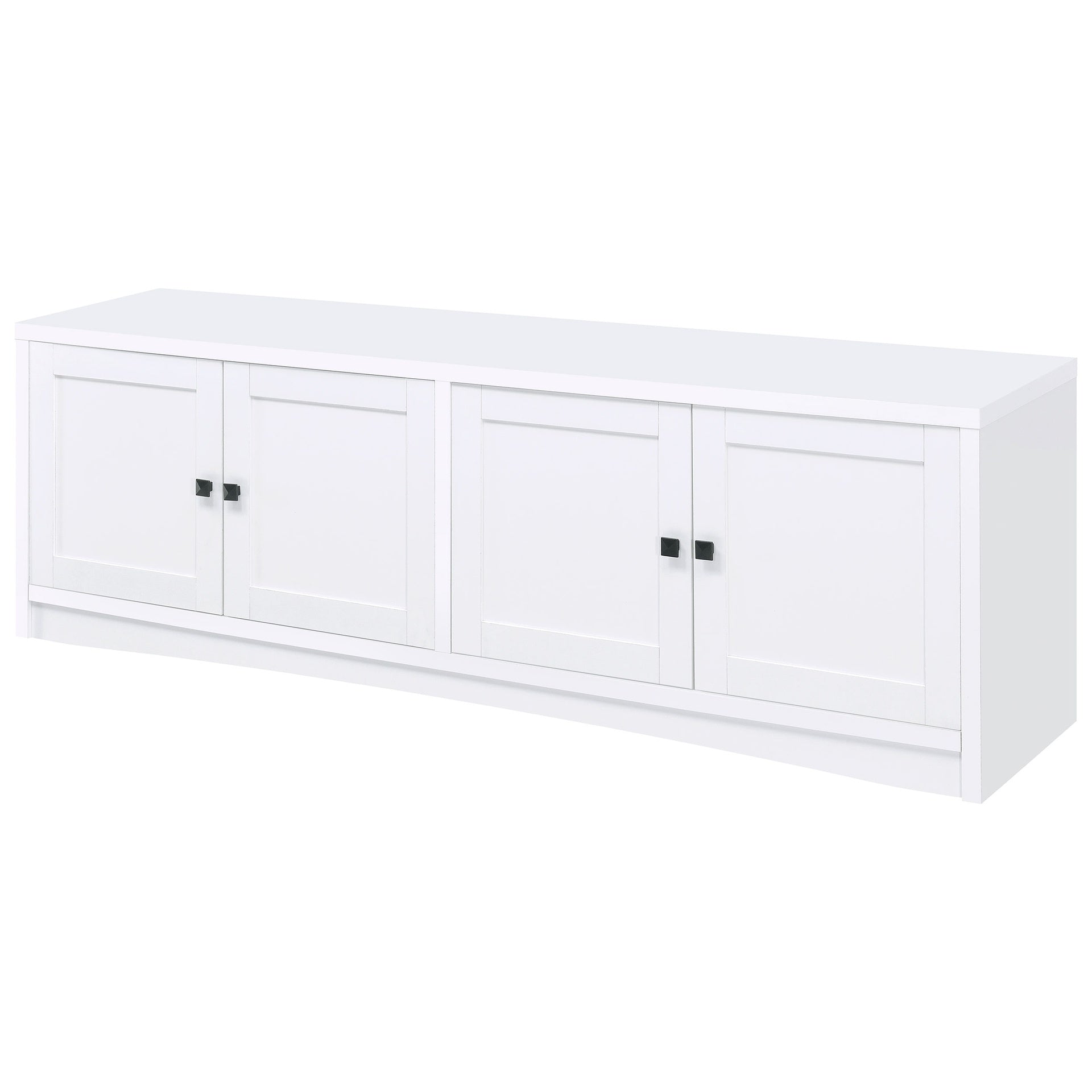Lunetta White 4-door Engineered Wood TV Stand
