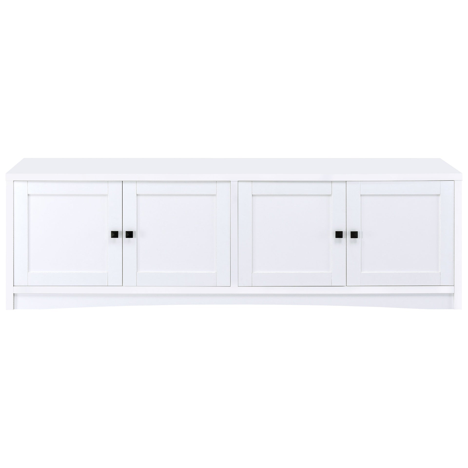 Lunetta White 4-door Engineered Wood TV Stand