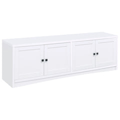 Lunetta White 4-door Engineered Wood TV Stand