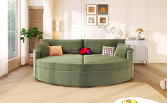 Oversized Double Chaise Lounge Sofa 102.3" Sofa Bed Upholstered Loveseat Sofa Couch with Deep Seat and USB Ports for Living Room, Green
