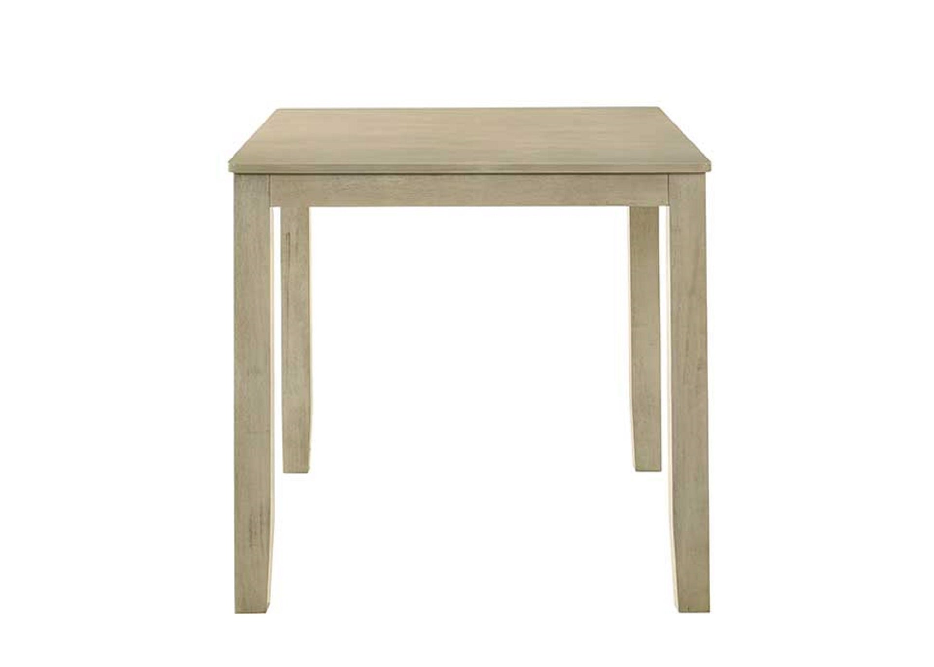 Beautiful Cream Color Counter Height 1Pc Dining Pub Height Square Table Dining Room Wooden Furniture
