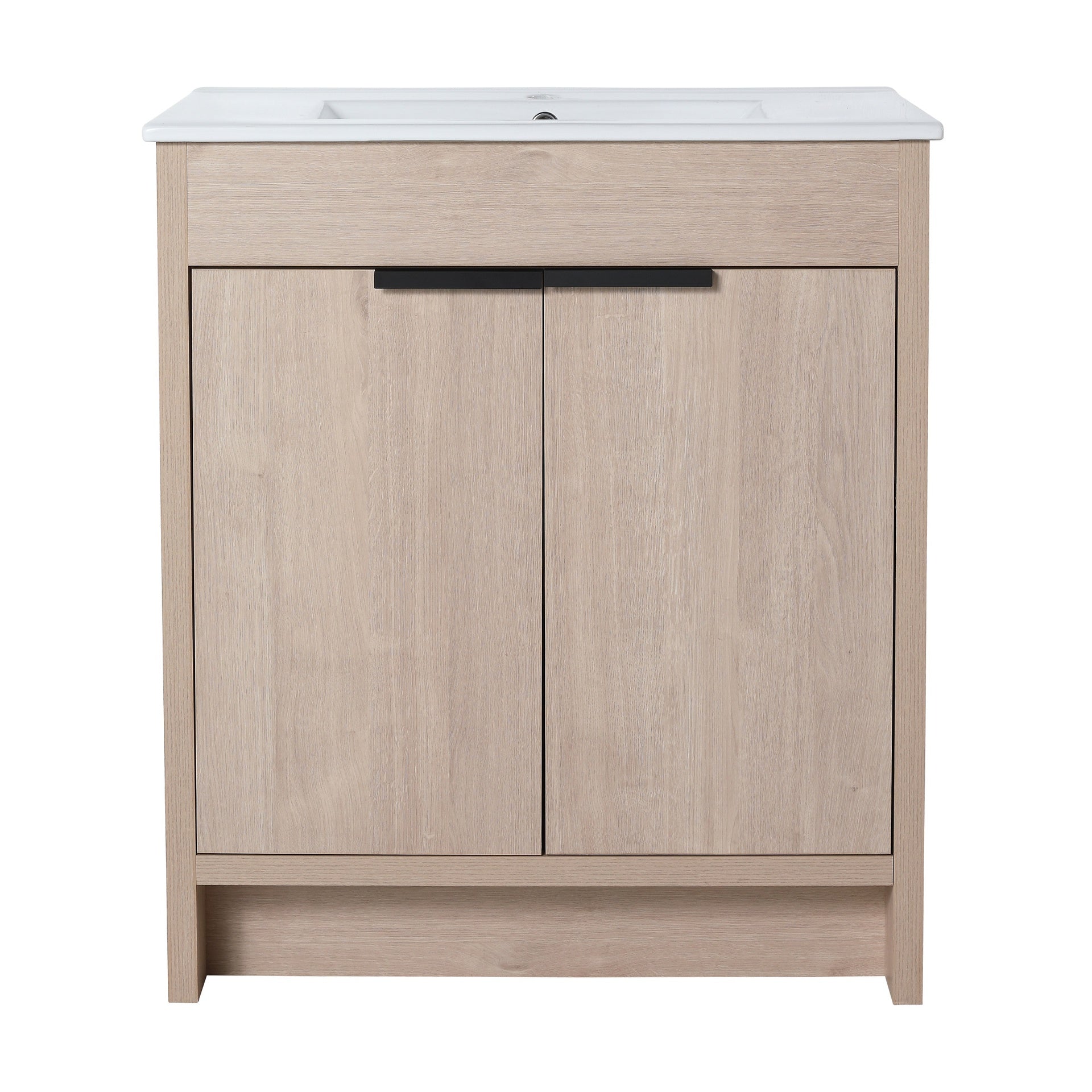 Freestanding Bathroom Vanity with  2 Soft-Close Cabinet Doors ((KD-PACKING),Only Vanity without Top-BVB02430PLO