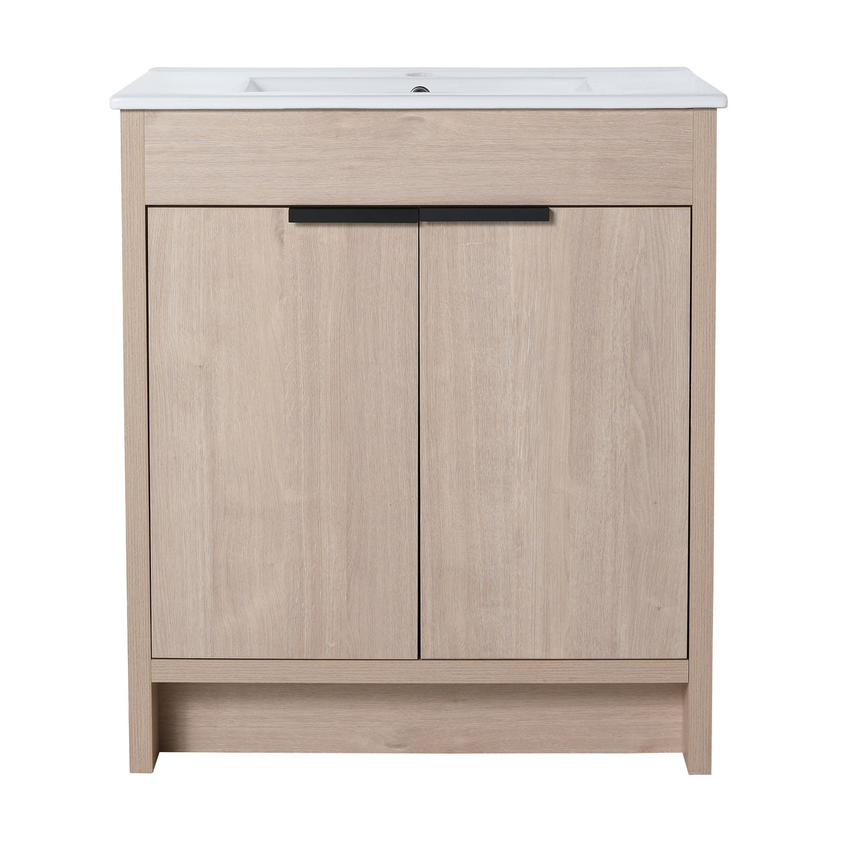 Freestanding Bathroom Vanity with  2 Soft-Close Cabinet Doors ((KD-PACKING),Only Vanity without Top-BVB02430PLO