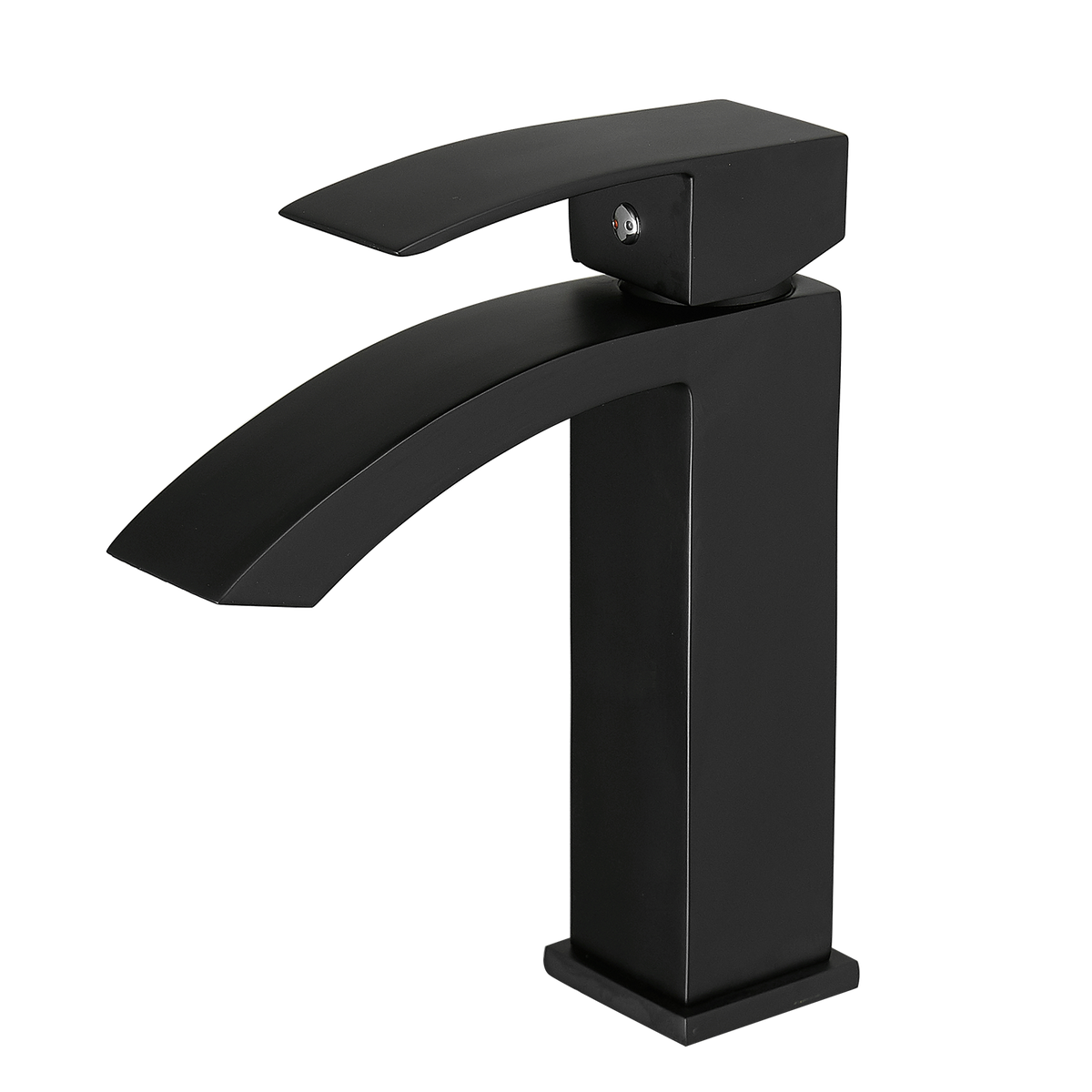 Black Bathroom Faucet, Brushed Black  Faucet for Bathroom Sink, Black Single Hole Bathroom Faucet Modern Single Handle Vanity Basin Faucet