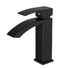 Black Bathroom Faucet, Brushed Black  Faucet for Bathroom Sink, Black Single Hole Bathroom Faucet Modern Single Handle Vanity Basin Faucet