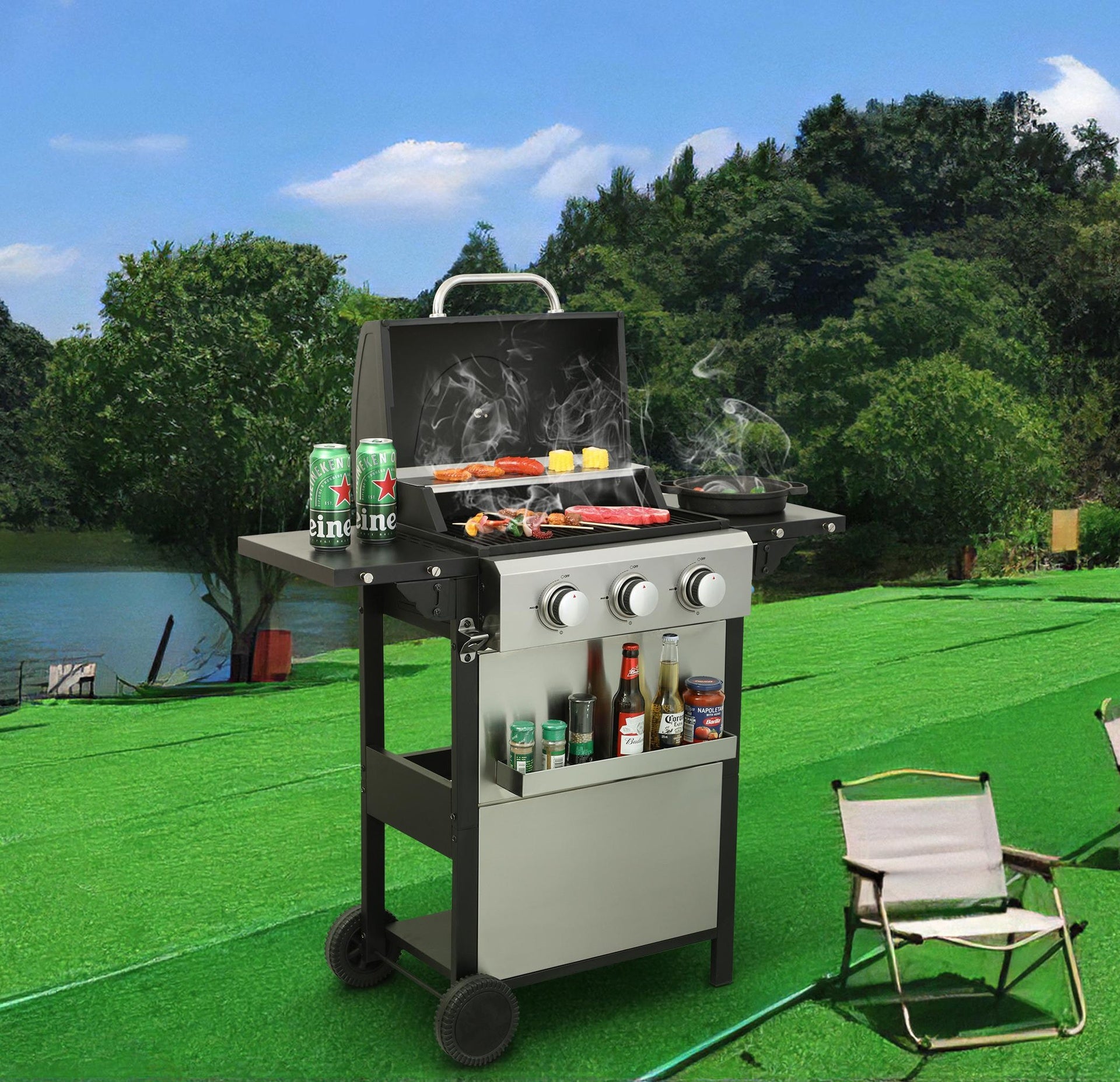 3 BURNER GAS GRILL