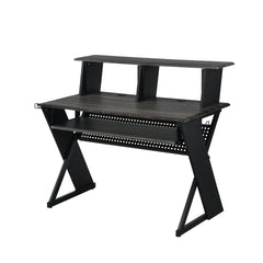 Black Music Desk with Keyboard Tray