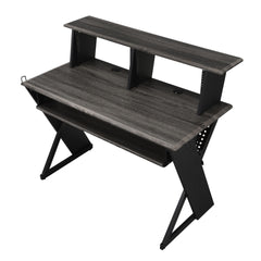 Black Music Desk with Keyboard Tray