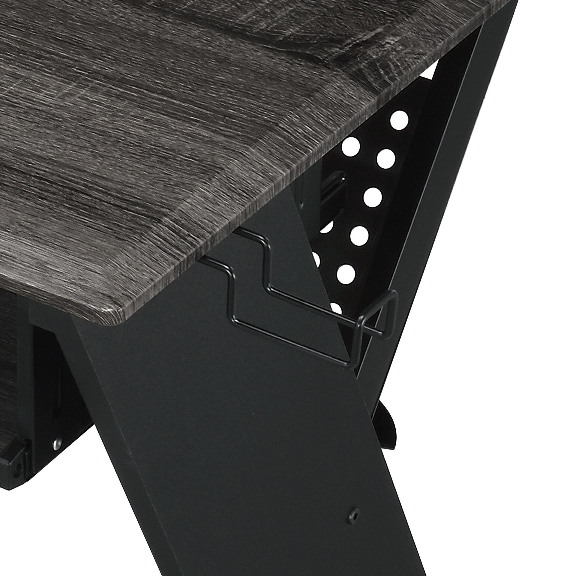 Black Music Desk with Keyboard Tray
