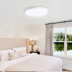 11.8 inch White Ultra-thin Ceiling Light 6500K LED Flush Mount Ceiling Lamp for Bedroom, Bathroom, Hallway