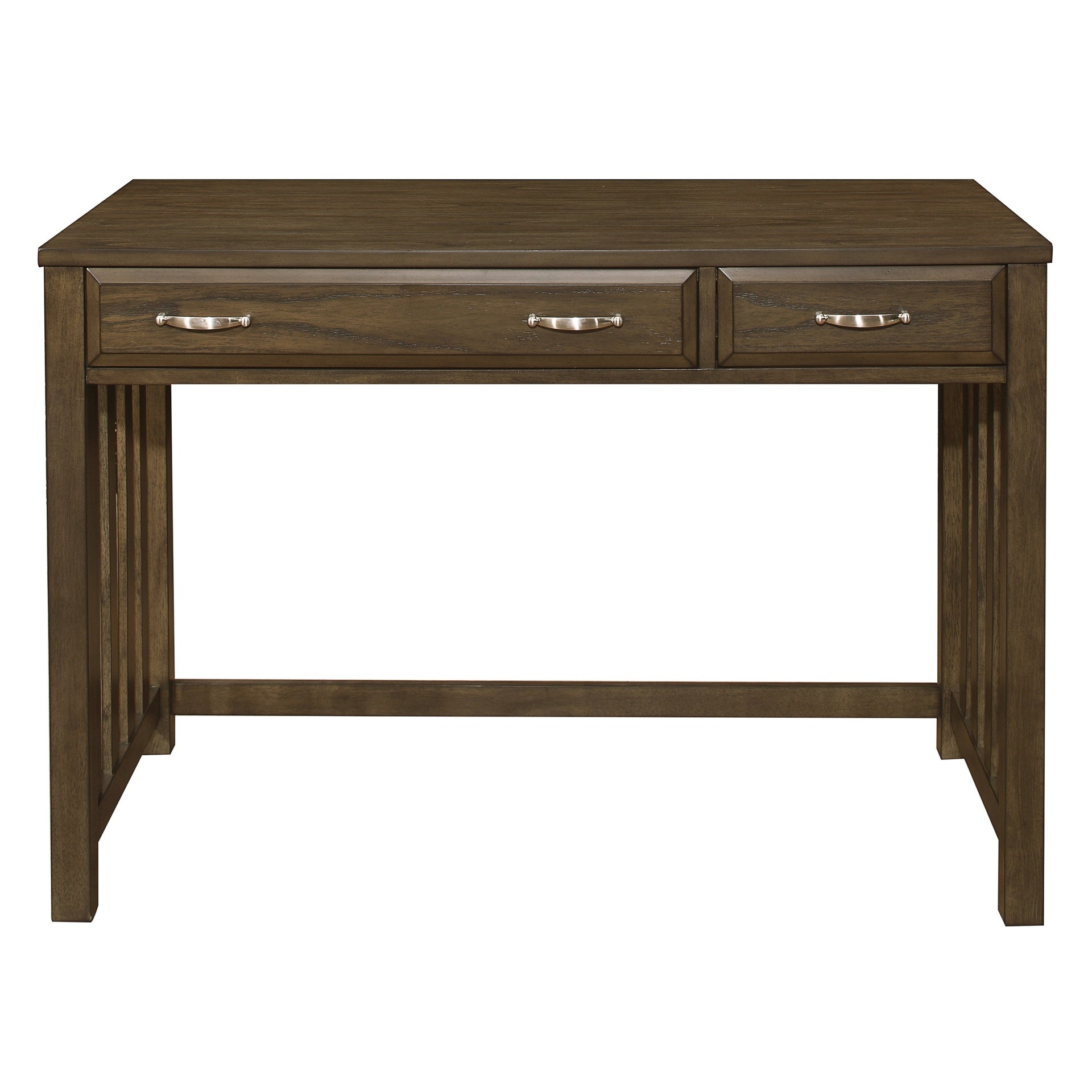 Modern Traditional 1pc Desk with Keyboard Drawer Brown Gray Finish Wooden Furniture