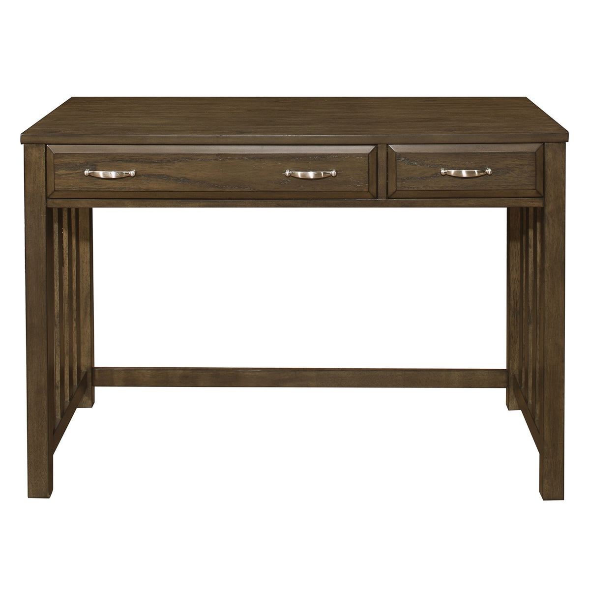 Modern Traditional 1pc Desk with Keyboard Drawer Brown Gray Finish Wooden Furniture