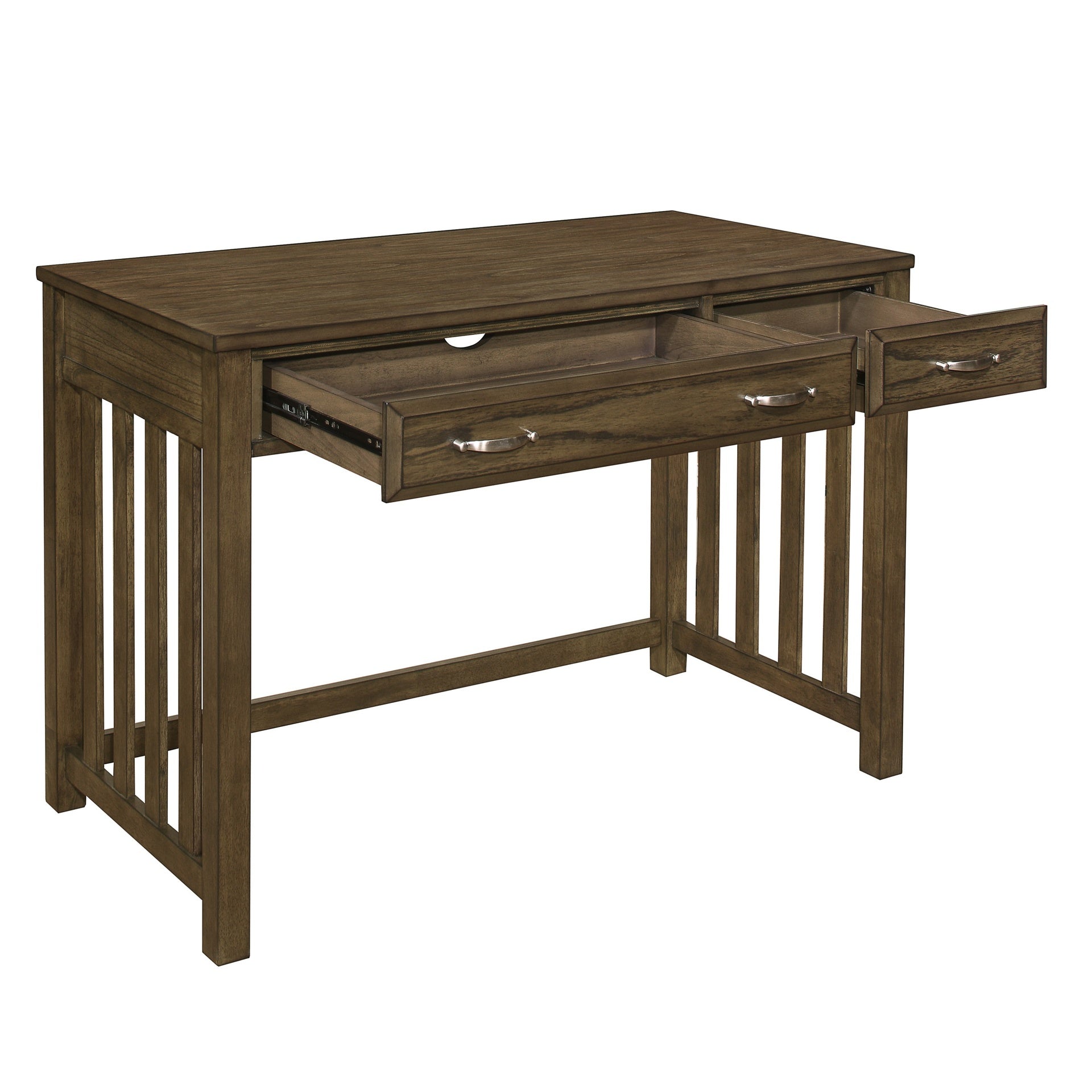 Modern Traditional 1pc Desk with Keyboard Drawer Brown Gray Finish Wooden Furniture