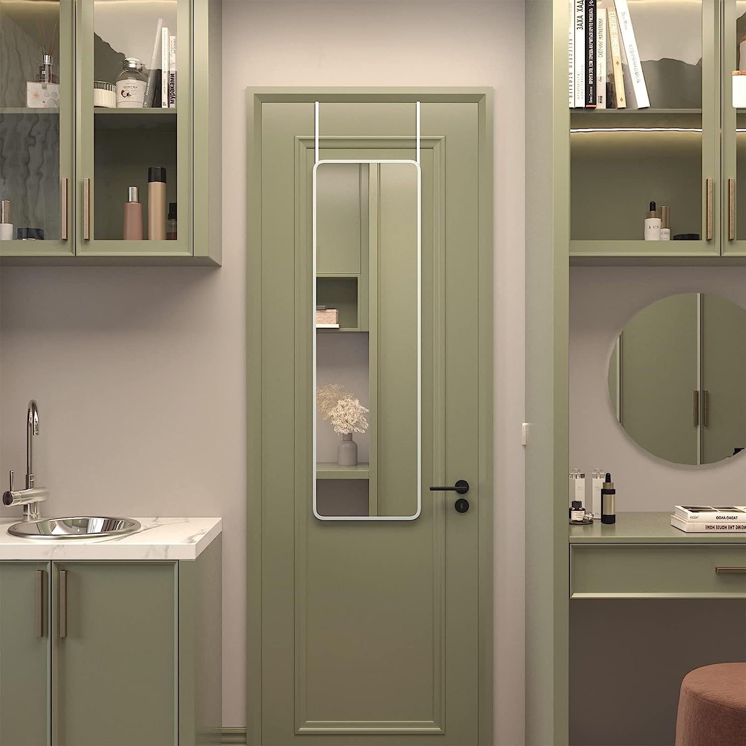 Silver 47 x 14IN Door mirror.(W2203P182160)