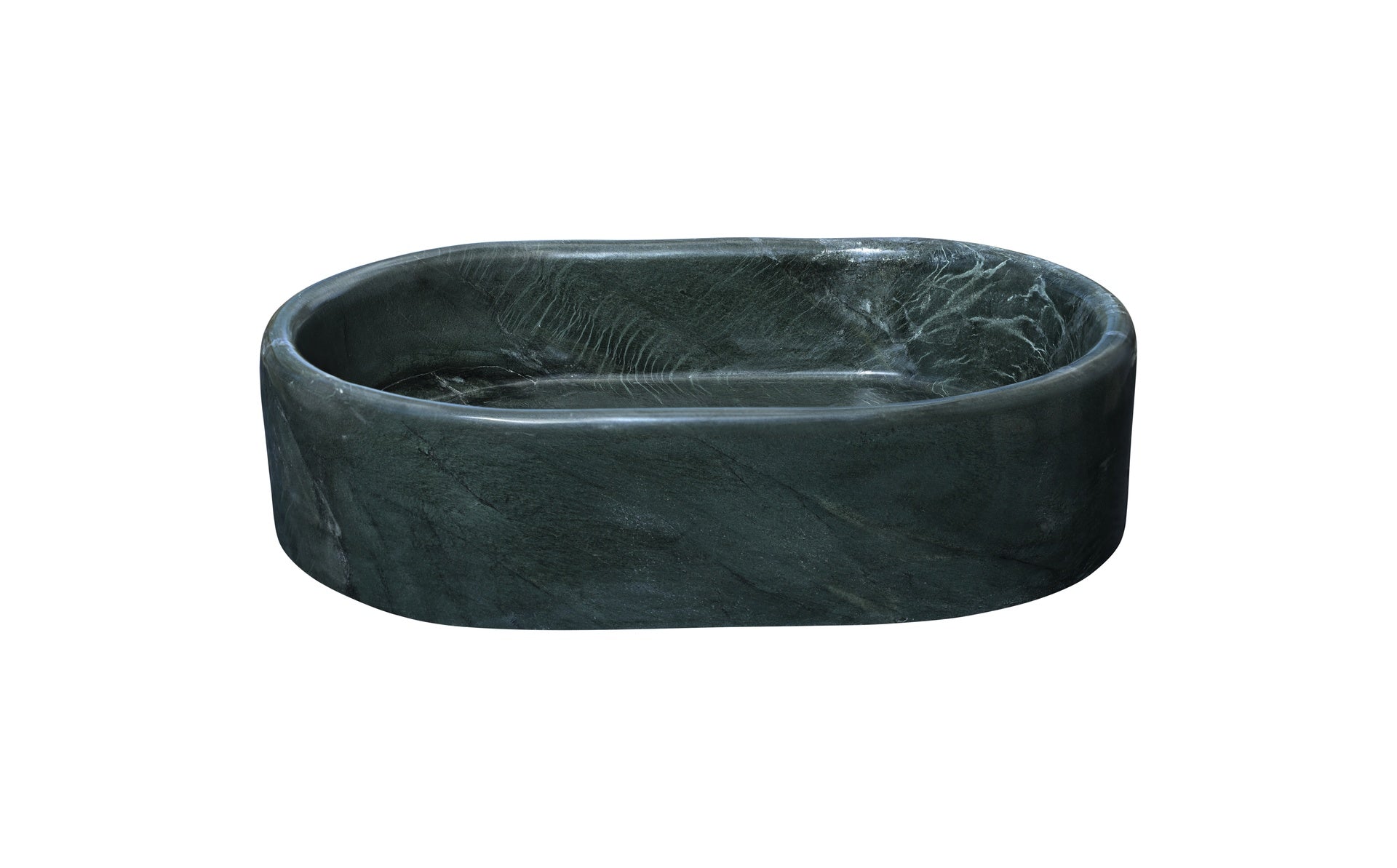 Green natural marble bathroom vessel sink, polished finished, natural stone, genuine marble, real marble, 23.6x15.7xH5.9 Inches/600X400XH150 mm
