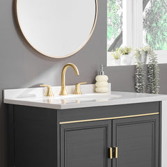 Bathroom Stainless Steel Faucets for Sink 3 Hole Brushed Gold 8 inch Widespread Bathroom Sink Faucet Double Lever Handle Faucet Bathroom Vanity Faucet Basin Mixer Tap Faucet with Pop-Up Drain