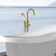 Freestanding Bathtub Faucet with Hand Shower