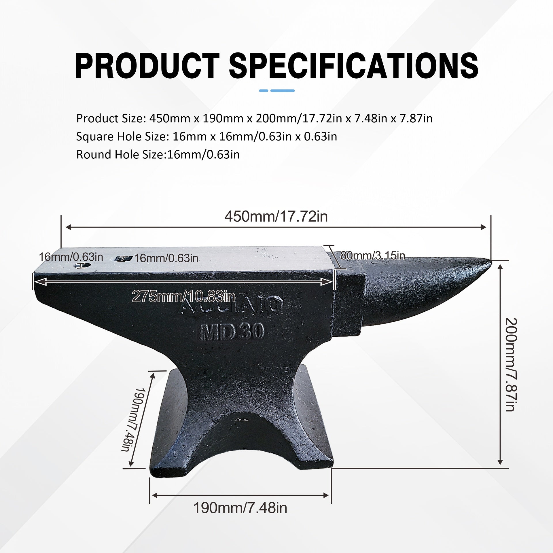 Single Horn Anvil 66Lbs Cast Steel Anvil Blacksmith for Sale Forge Tools and Equipment Anvil Rugged Round Horn Anvil Blacksmith Jewelers Metalsmith Blacksmith Tool