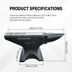Single Horn Anvil 66Lbs Cast Steel Anvil Blacksmith for Sale Forge Tools and Equipment Anvil Rugged Round Horn Anvil Blacksmith Jewelers Metalsmith Blacksmith Tool