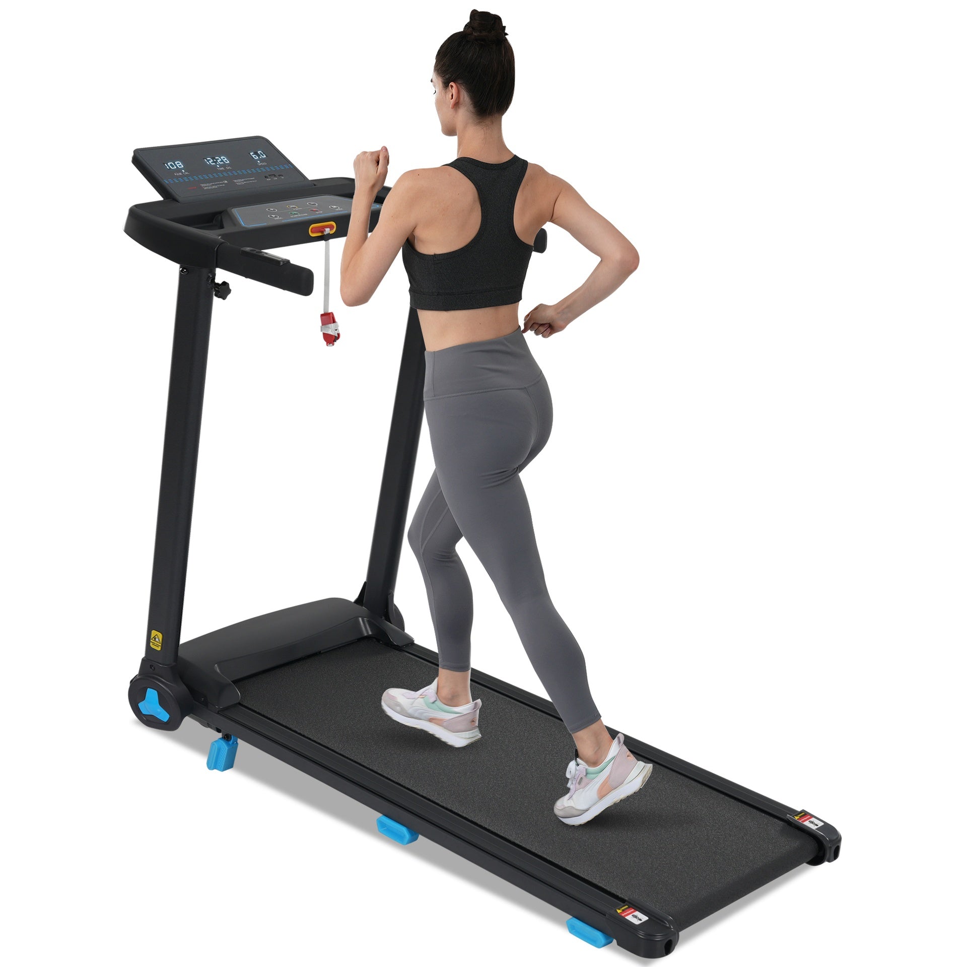 Treadmill with Incline, 3.0HP Quiet Foldable Treadmills for Home, 10.0MPH 300 LBS Weight Capacity Home Exercise Equipment Treadmills with Heart Rate Sensors,Type C &   USB Charge Station ,Bluetooth