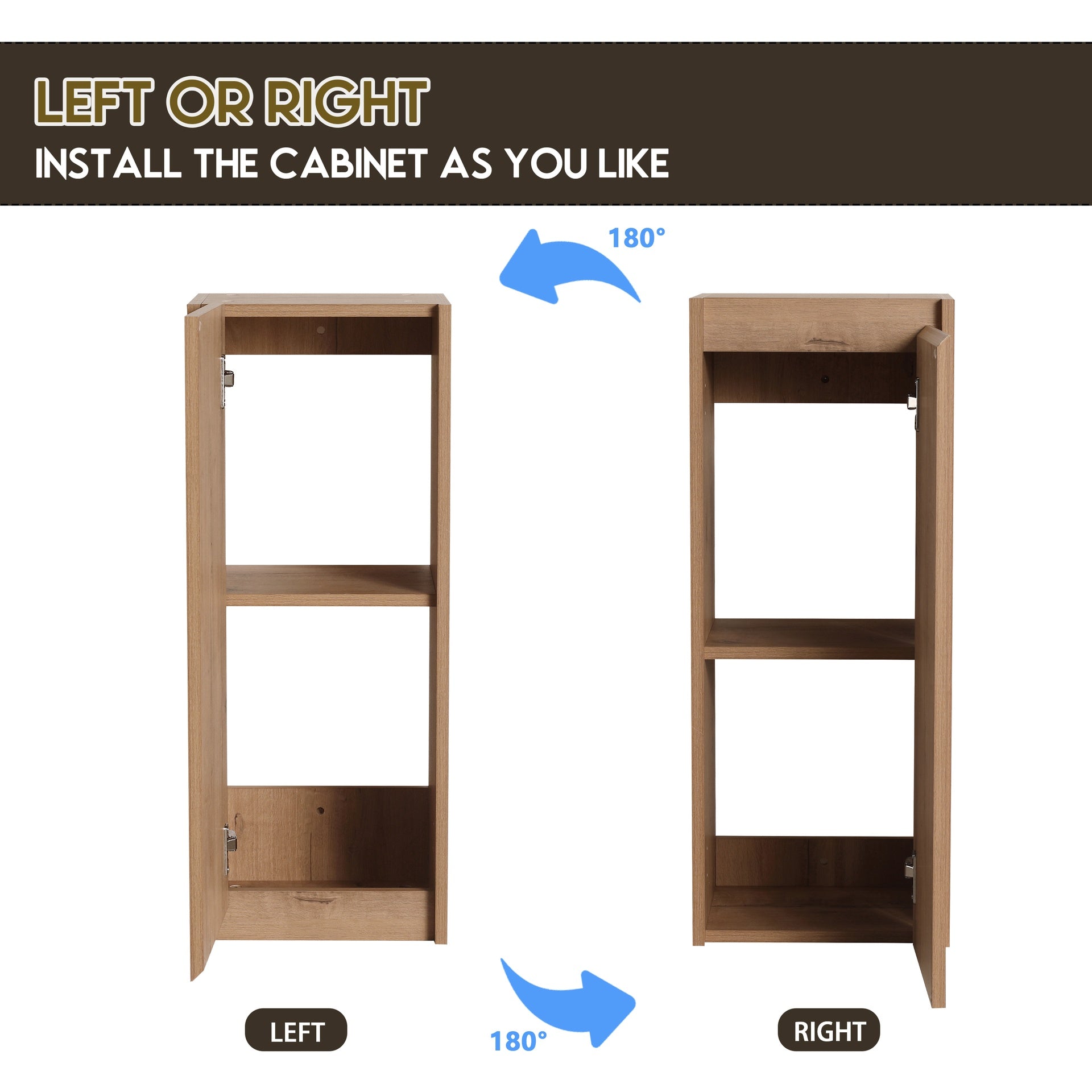 72" Wall-Mounted Bathroom Vanity With Sink and Side Cabinet, Soft Close Doors,00112IMO-00630IMOx2-00612GWH Combination Cabinet(KD-Packing)