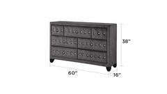 HAZEL Queen 5 Pc Tufted Upholstery Bedroom Set Made with Wood In Gray(NJ INVENTORY)
