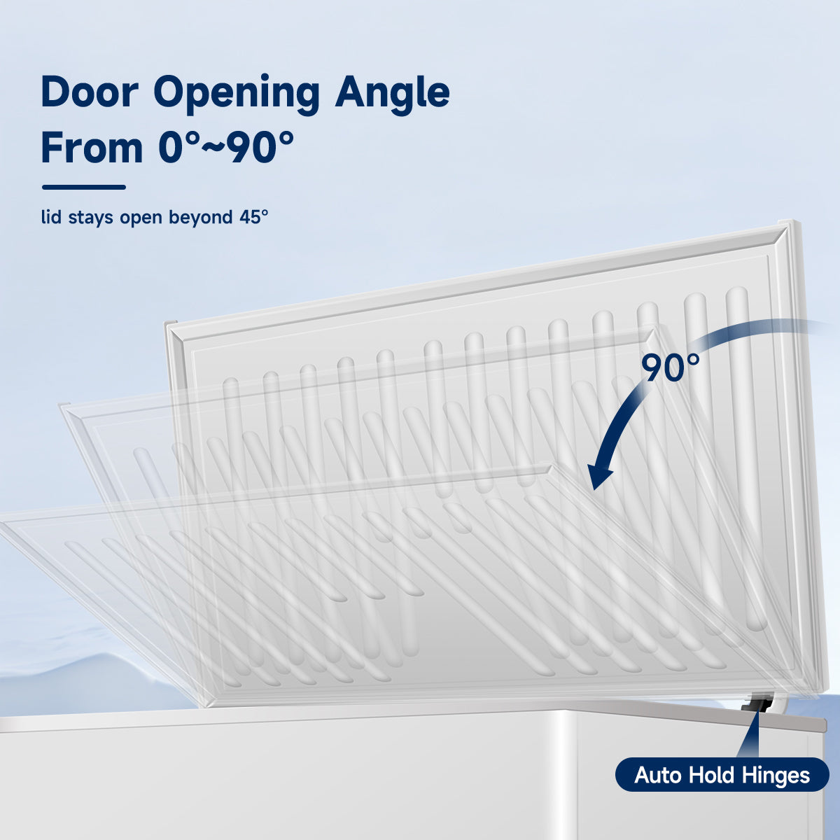 ORIKOOL Chest Freezer 7.0 Cu.ft Solid Top Commercial Deep Chest Freezers with Lockable Stay-Open Lid Painted for Back-of-House Bulk Storage