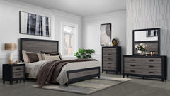 SOLUTO GREY AND BLACK KING BED