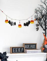 Set of 2, 47.5x7" Halloween Garland for Holiday Wall Decor