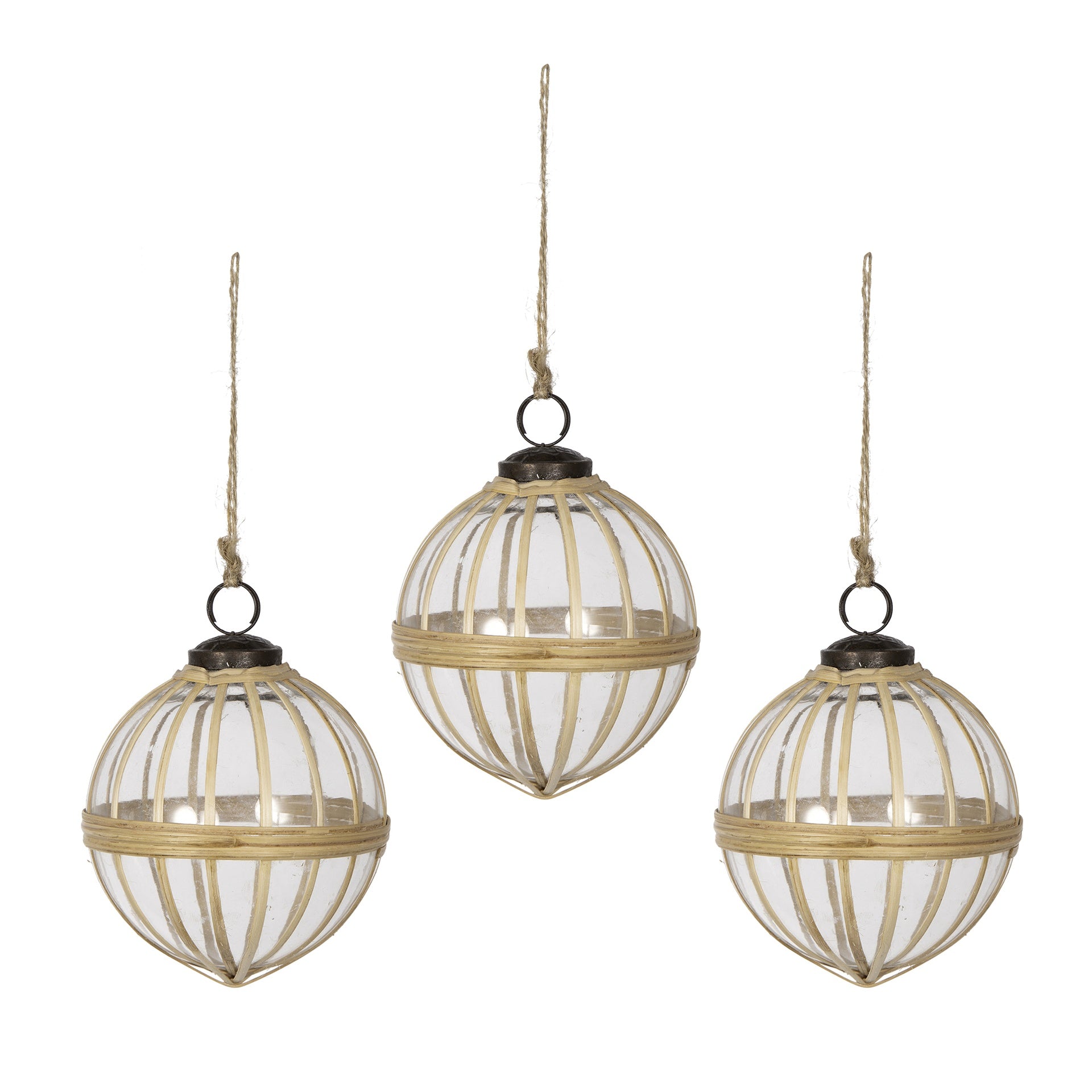 D3.9" X-Mas Hanging Ornament, Decorative Hanging Ball Christmas Tree Ornaments for Holiday Party Decorations, Set of 3