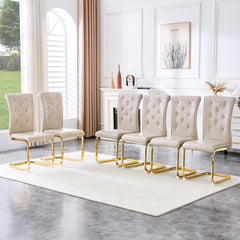 Set of 4,Retro alligator skin Upholstered dining chairs,with Crystal buckle design and Faux Leather design,a touch of elegance and mystery to the dining area,Gold plated metal bow leg