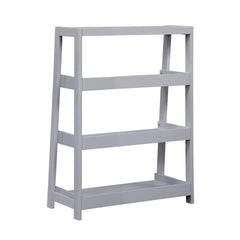 Modern Contemporary Bookcase 3-Shelves Sleek Gray Finish Wooden Furniture 1pc Vertical Toys Storage Display Rack