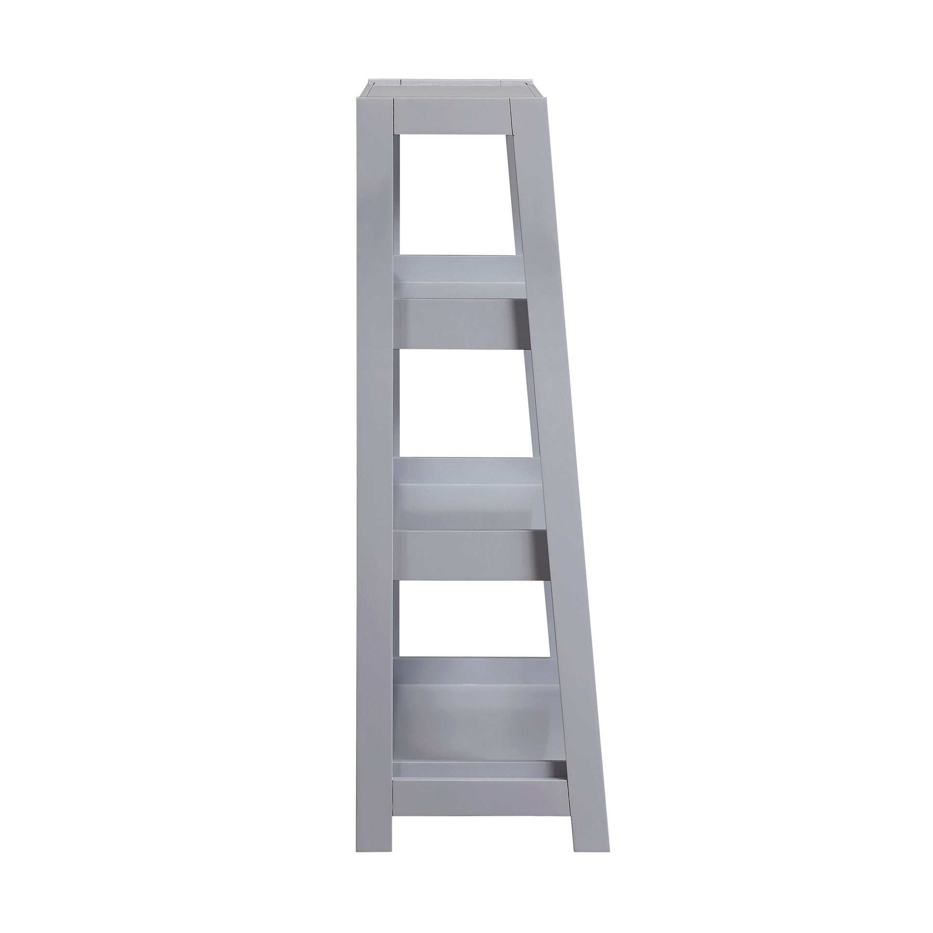 Modern Contemporary Bookcase 3-Shelves Sleek Gray Finish Wooden Furniture 1pc Vertical Toys Storage Display Rack