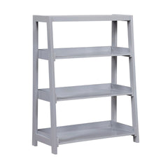 Modern Contemporary Bookcase 3-Shelves Sleek Gray Finish Wooden Furniture 1pc Vertical Toys Storage Display Rack