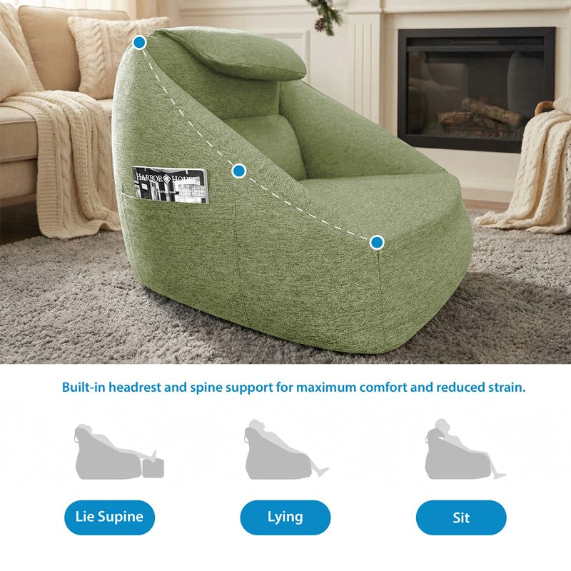 One Size Cloud ergonomic couch,Olive Green
