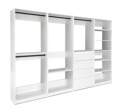 Prosper White Freestanding Walk in Wood Closet System