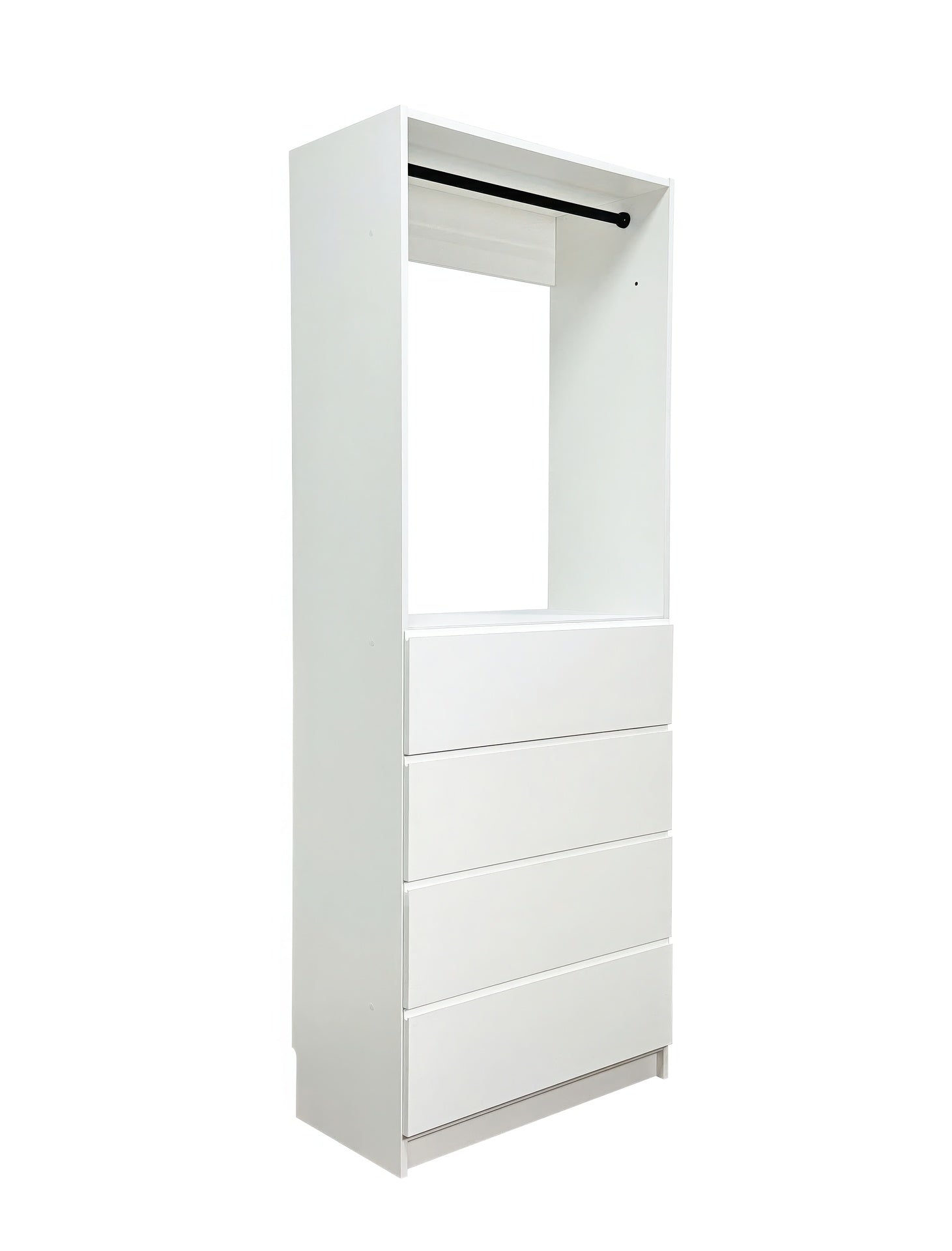 Prosper 32 inch White Wood Walk-in Closet with Four Drawers