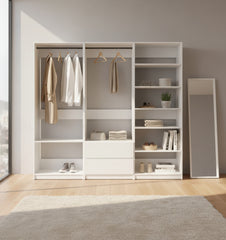 Prosper White Freestanding Walk in Wood Closet System