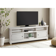 Castleton Distressed White TV Stand Media Console