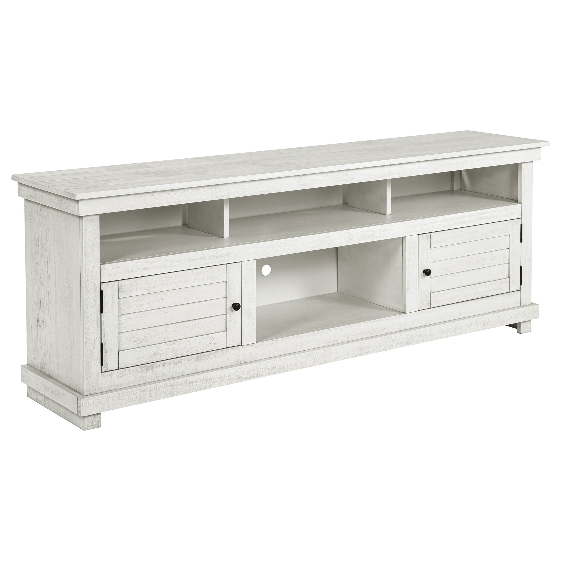 Castleton Distressed White TV Stand Media Console