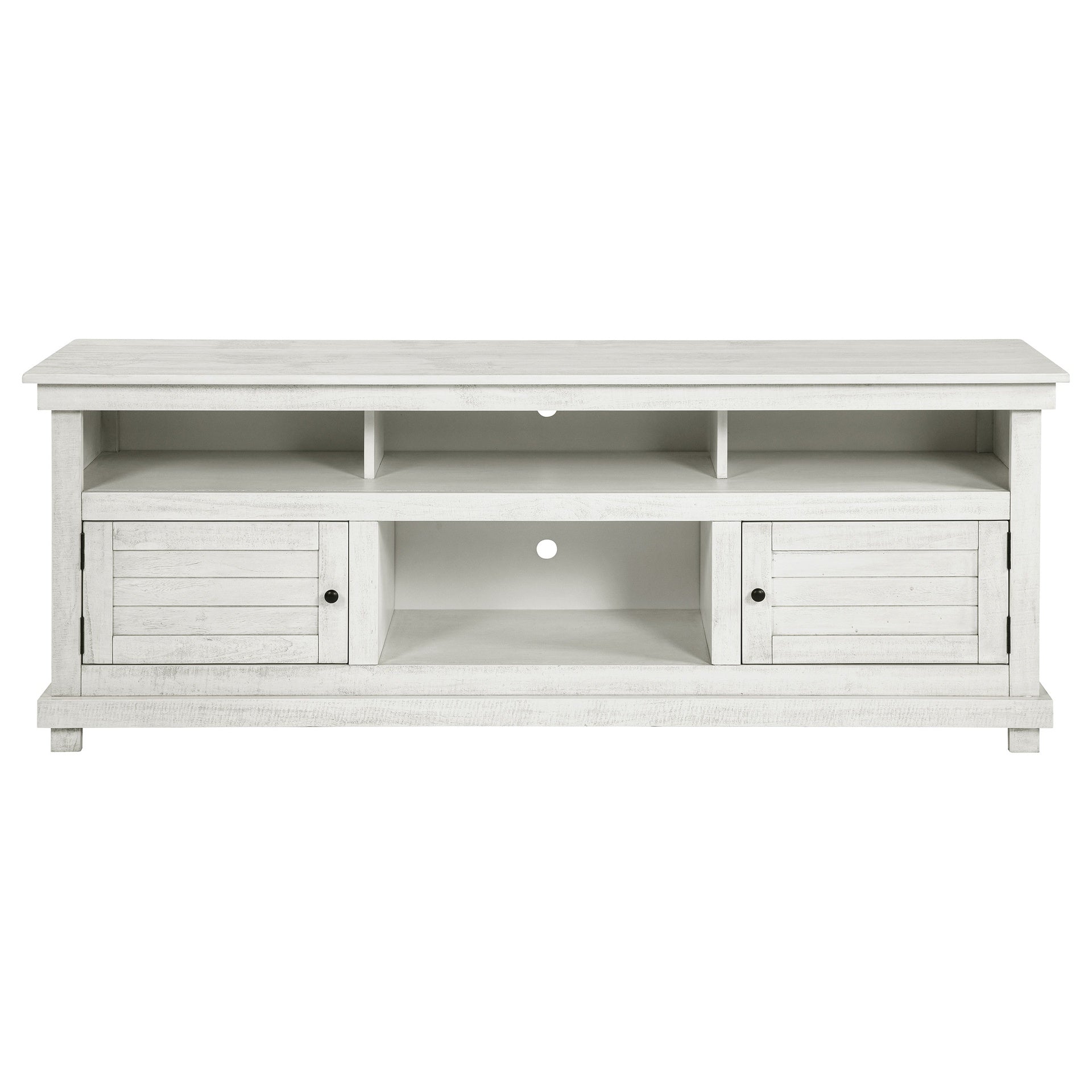 Castleton Distressed White TV Stand Media Console