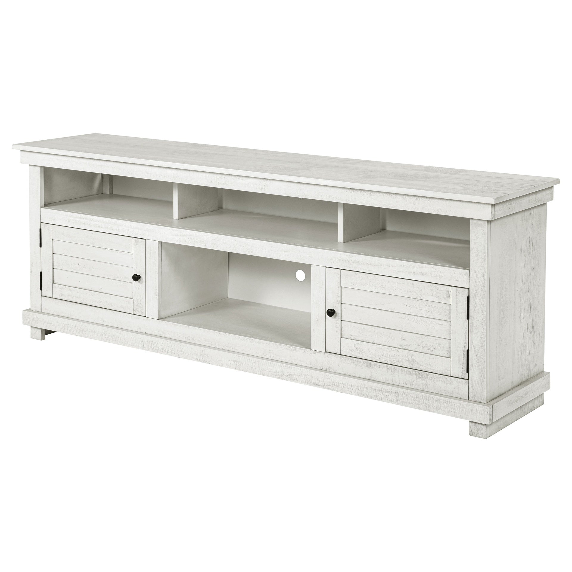 Castleton Distressed White TV Stand Media Console