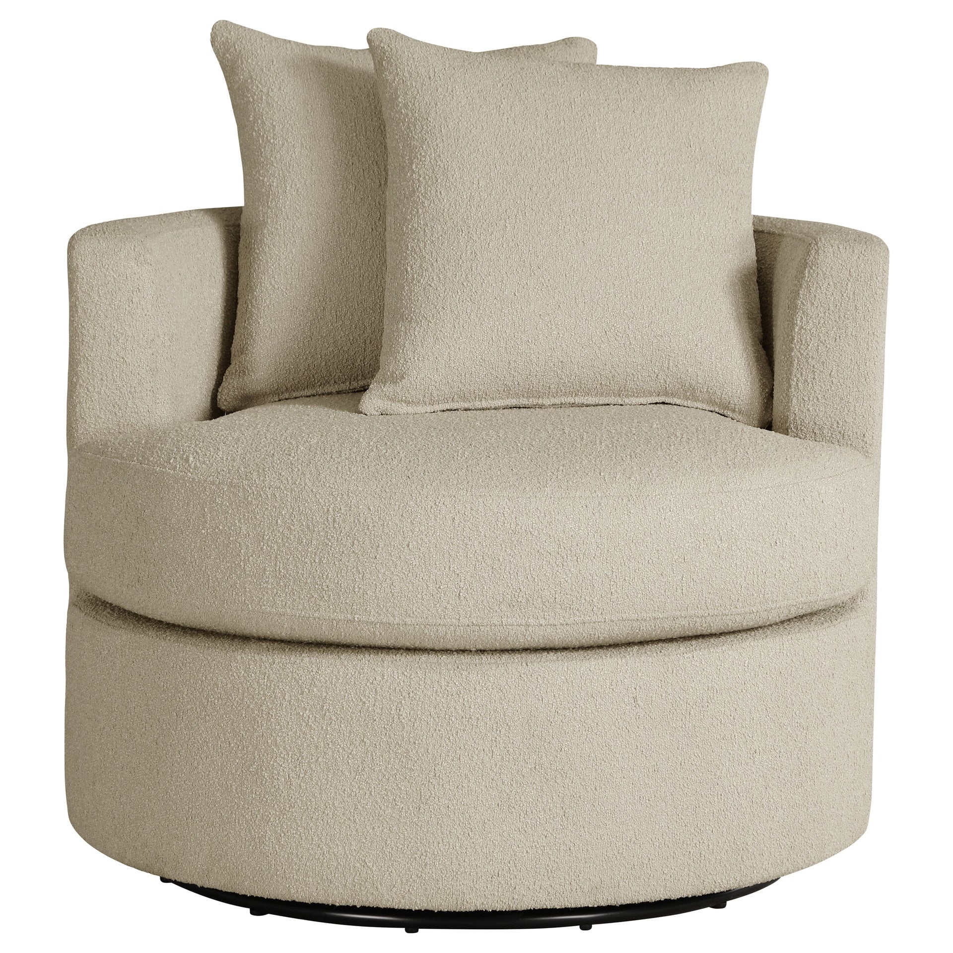 Quinn Camel Upholstered Swivel Accent Chair