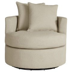 Quinn Camel Upholstered Swivel Accent Chair